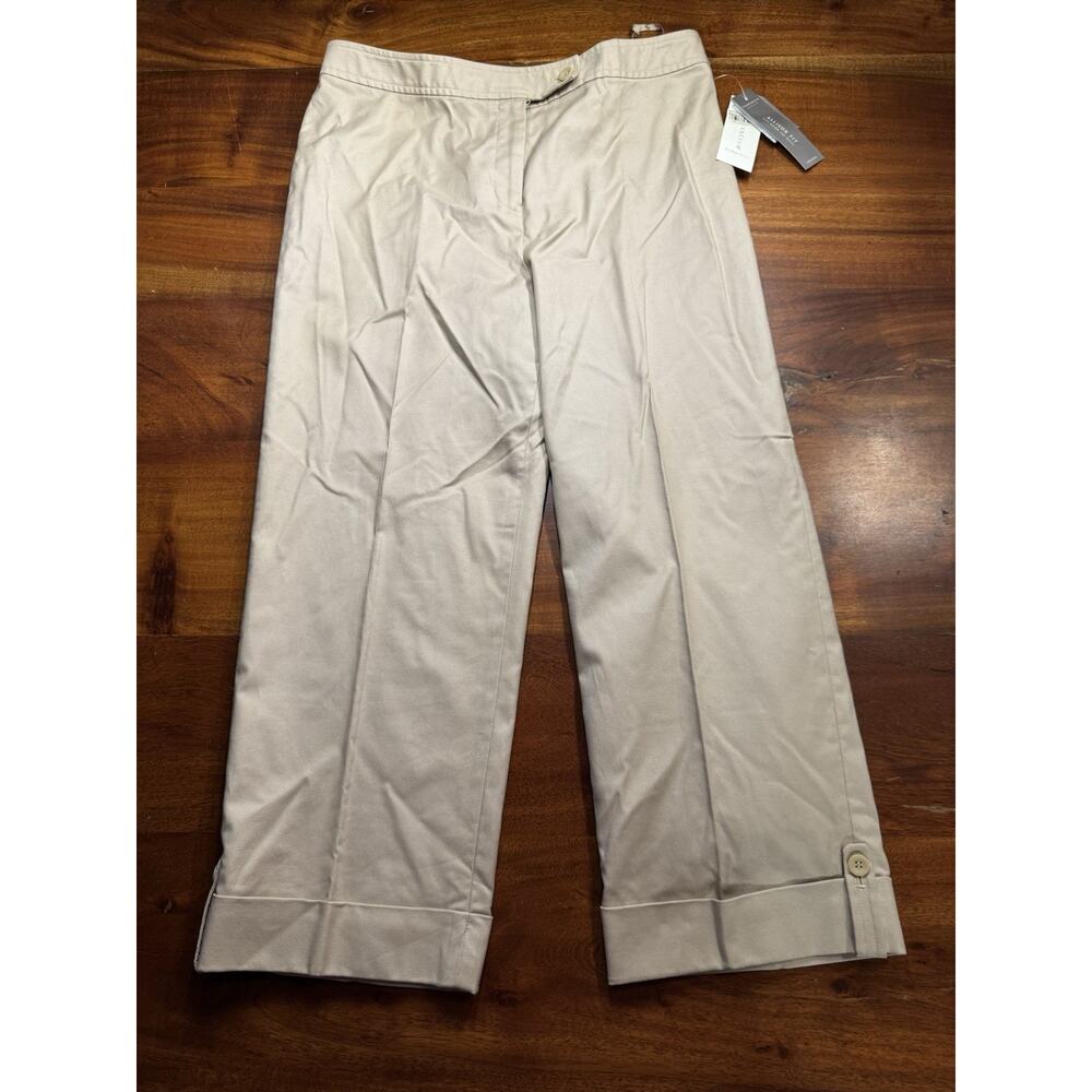 Charter Club Petites Beige Allison Fit Cropped Cuffed Casual Pants 10p - NEW